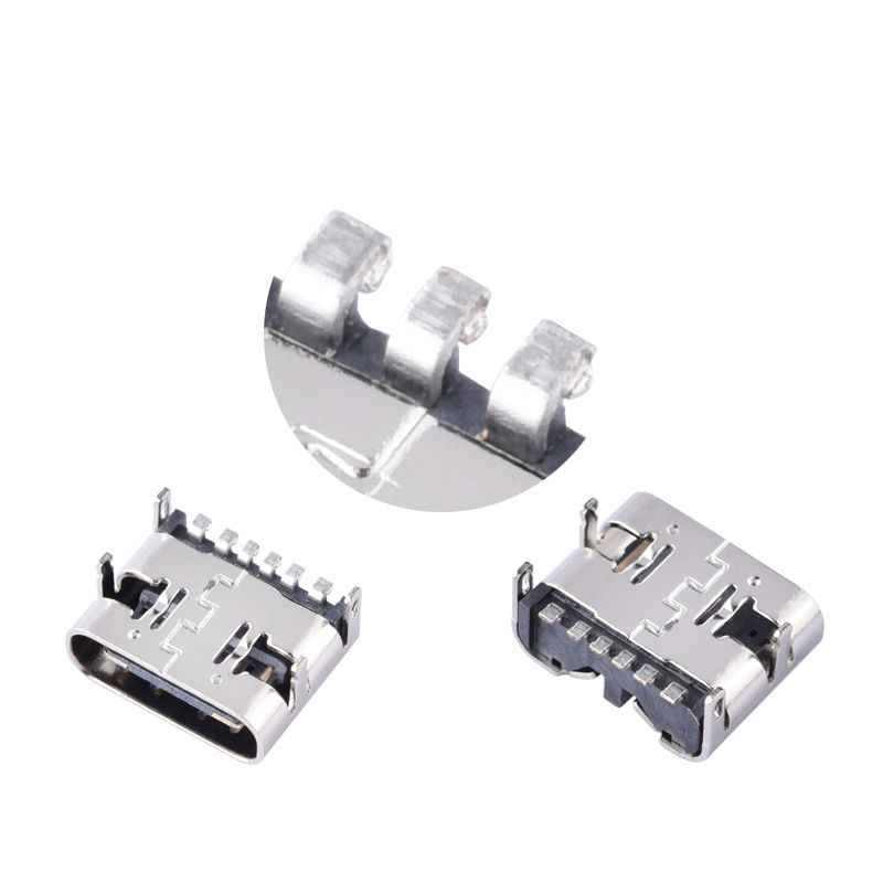 USB 3.1 TYPE-C母座6P单排SMT贴片