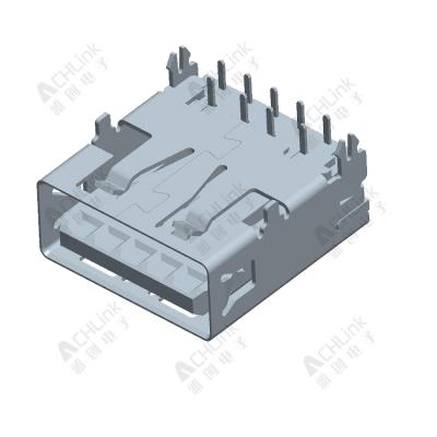 USB 3.0MM A TYPE 9P FEMALE.RIGHT ANGLE POSITIONING FOUR FEER DIP