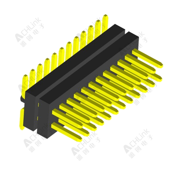 PIN HEADER PH0.8*1.2MM DOUBLE ROW DOUBLE PLASTIC SMT H=1.40MM