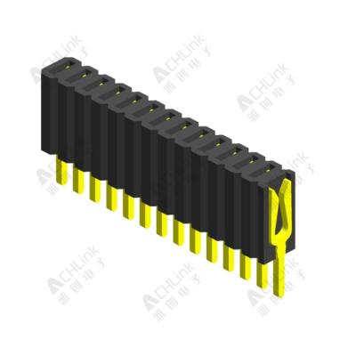 FEMALE HEADER PH1.27MM SINGLE ROW S 180° H=4.6M