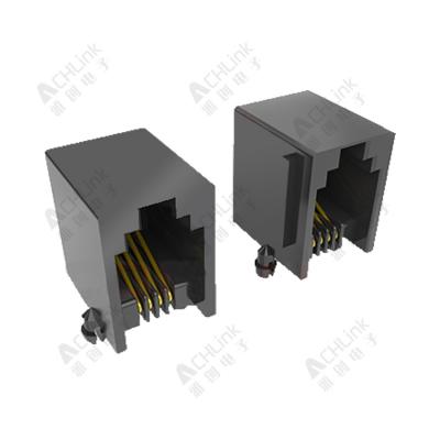 RJ11 CONNECTOR 4P4C 90° ALL-PLASTIC